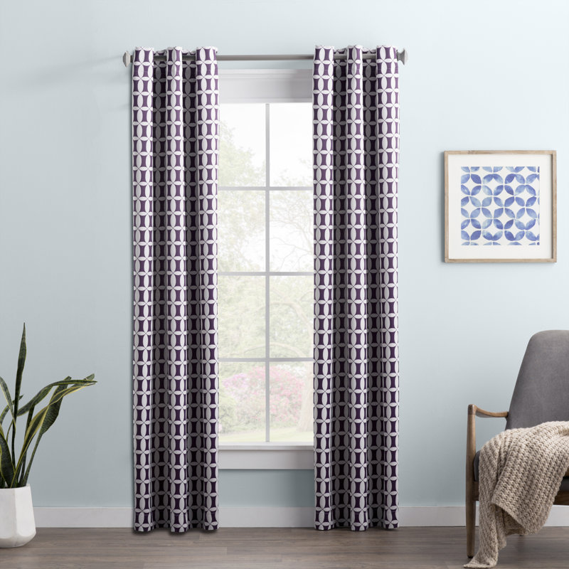 Wayfair Basics Geometric Blackout Grommet Single Curtain Panel
